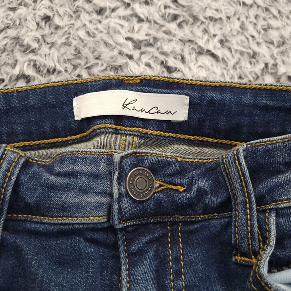 KanCan Jeans Women 3 Blue Thrashed Medium Wash Casual Skinny Stretch Normcore - Picture 4 of 10